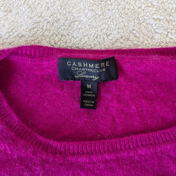 PURE CASHMERE raspberry sweater - Picture 3 of 4